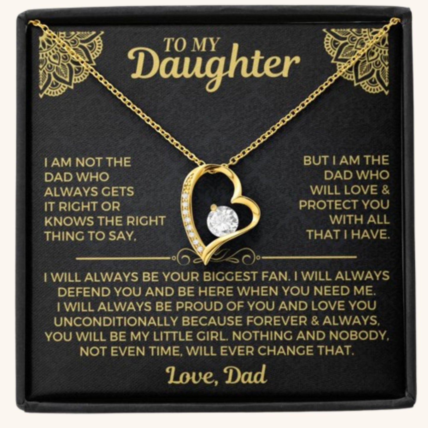 To my daughter necklace